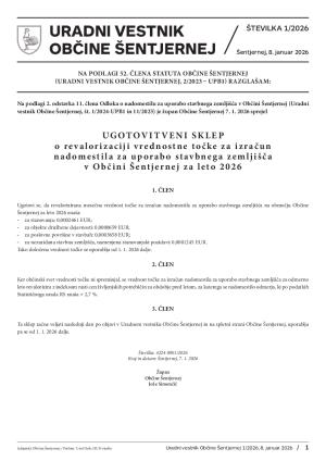Uradni vestnik št. 1/2026